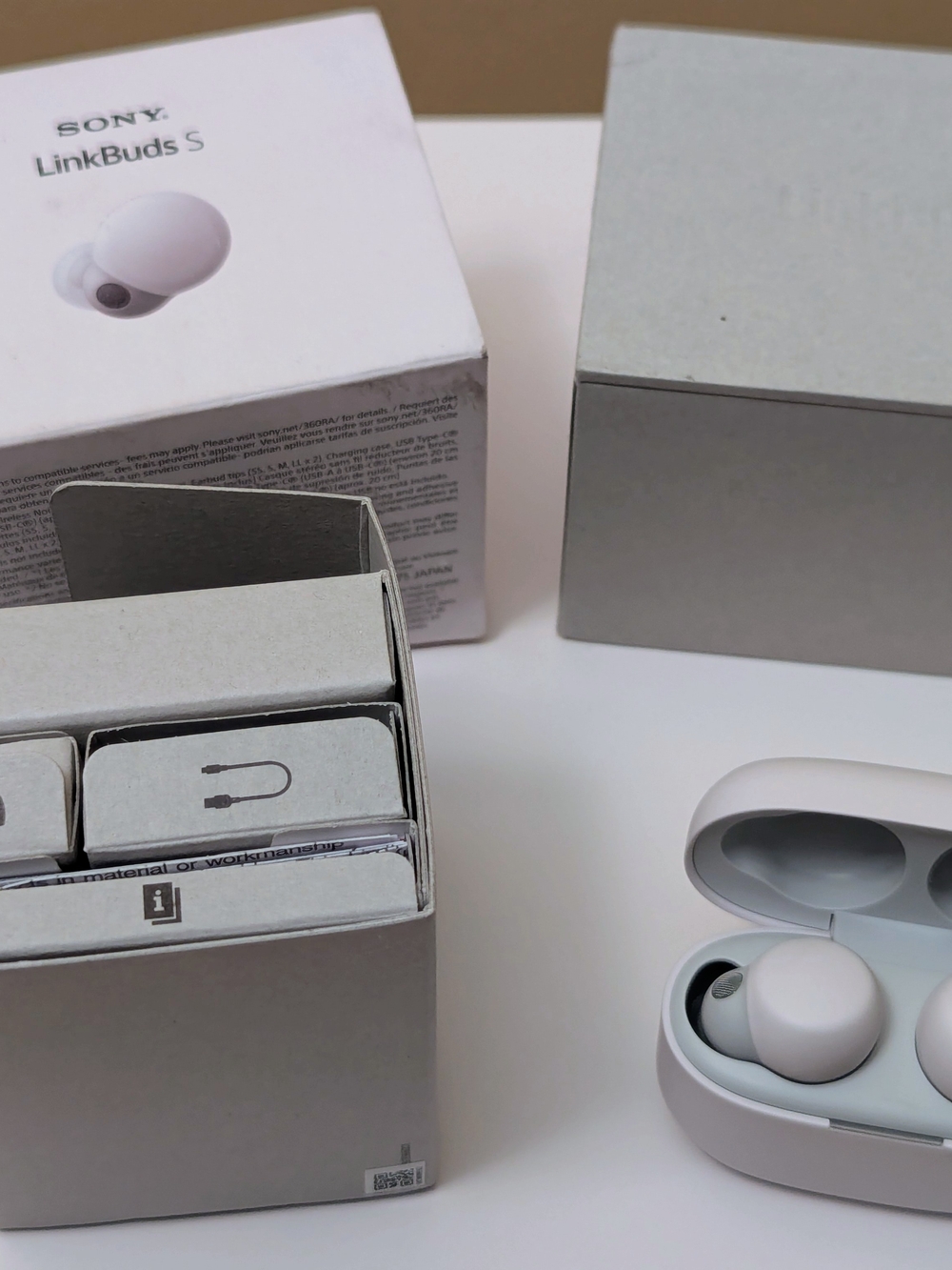 ​Sony LinkBuds S Truly Wireless Noise Canceling Earbuds - White (Used With Box)